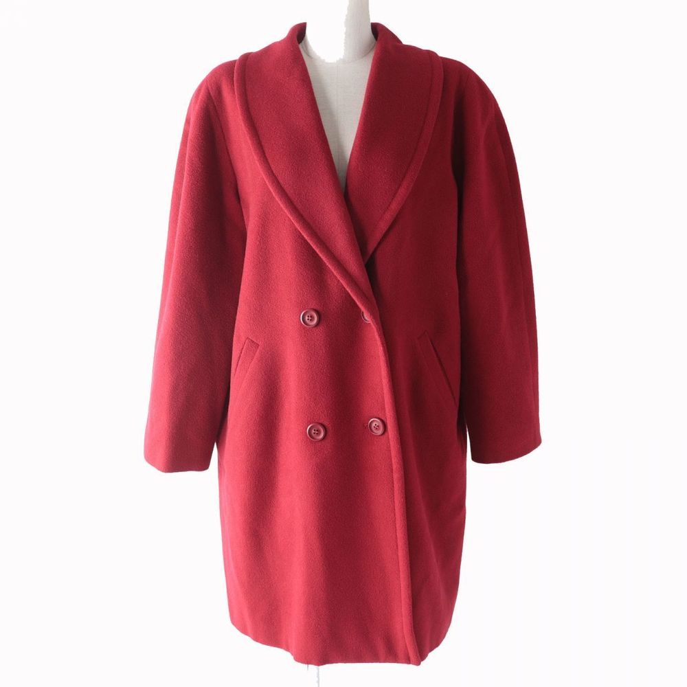 Other Herno Women's Red Wool Cashmere Silk Coat Canvas Outerwear